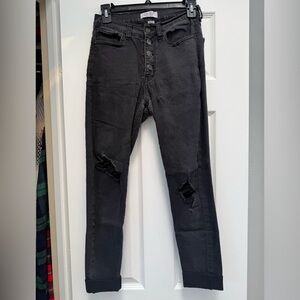 Judy Blue Black Distressed Skinny Jeans